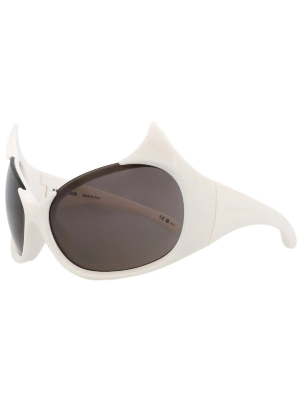 New Balenciaga Women's Sunglasses Shield Wrap Bio Injection Frame Ivory Ivory